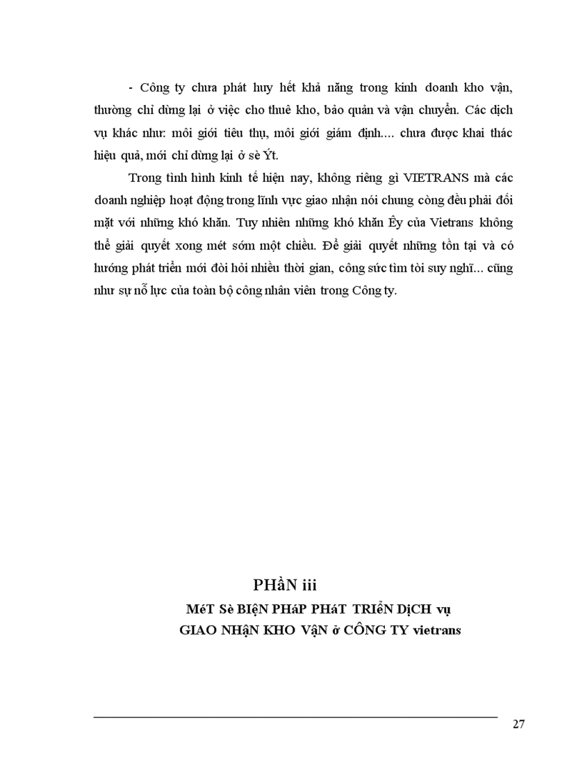 image for page Tình hình hoạt động kinh doanh dịch vụ giao nhận kho vận tại Vietrans 1