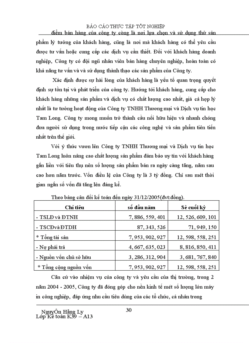 image for page Tổ chức kế toán tiêu thụ và xác định kết quả tiêu thụ hàng hoá tại Công ty TNHH Thương mại và Dịch vụ tin học Tam Long
