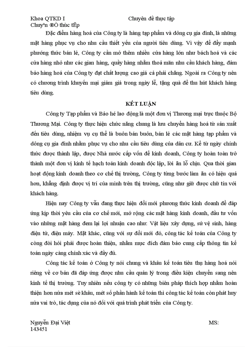 image for page Hoàn thiện kế toán bán hàng và xác định kết quả bán hàng tại công ty Tạp Phẩm và Bảo hộ lao động Hà nội 1