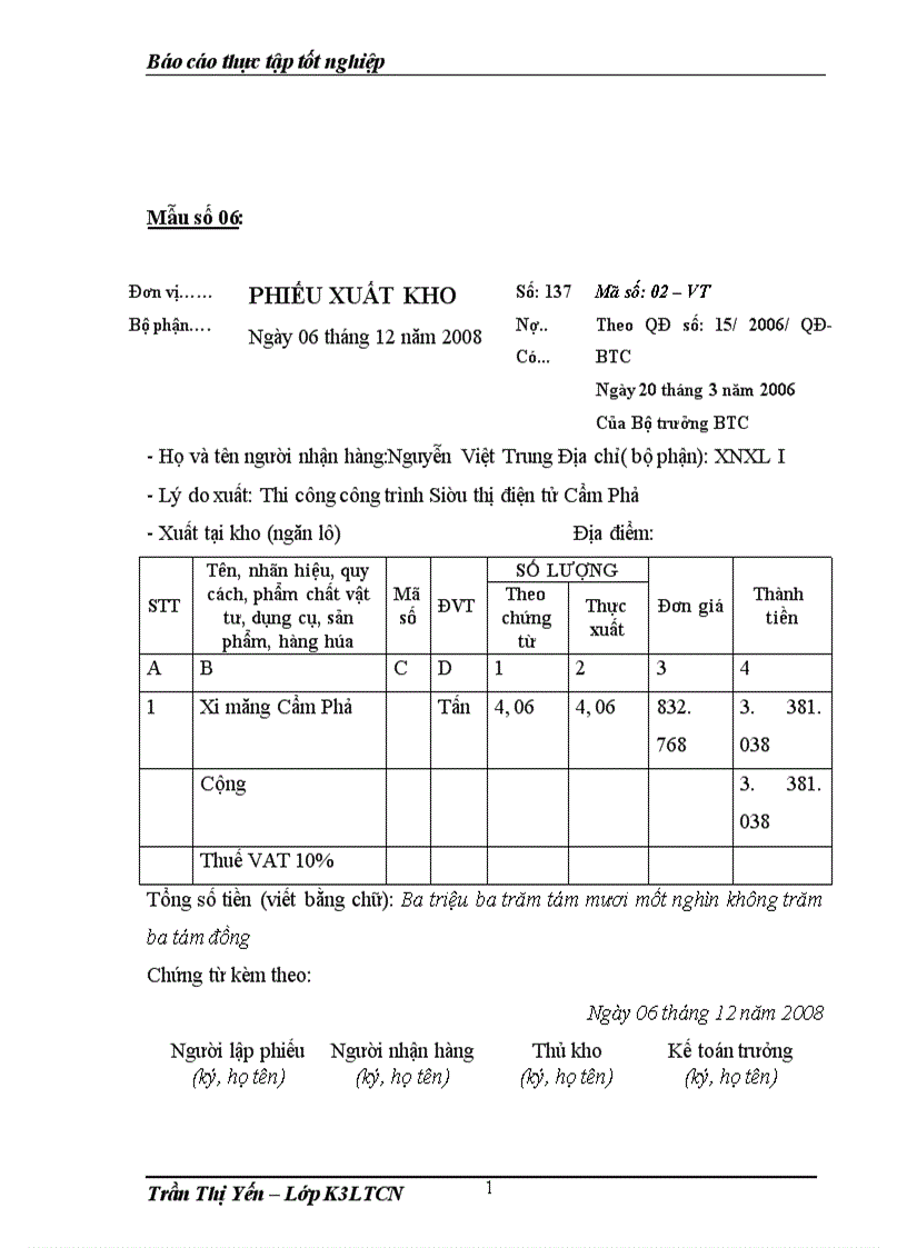 image for page Công tác kế toán nguyên vật liệu tại Công ty TNHH 268 1