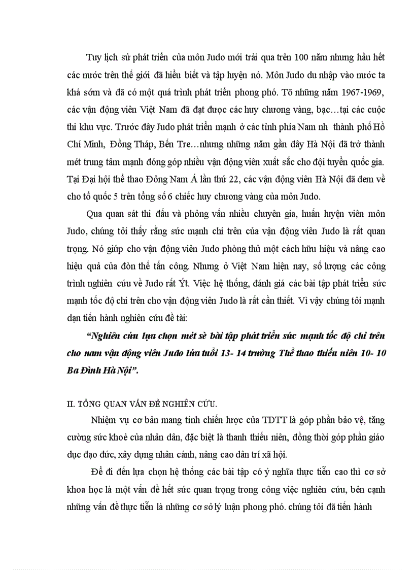 image for page Nghiên cứu lựa chọn một số bài tập phát triển sức mạnh tốc độ chi trên cho nam vận động viên Judo lứa tuổi 13 14 trường Thể thao thiếu niên 10 10 Ba Đình Hà Nội