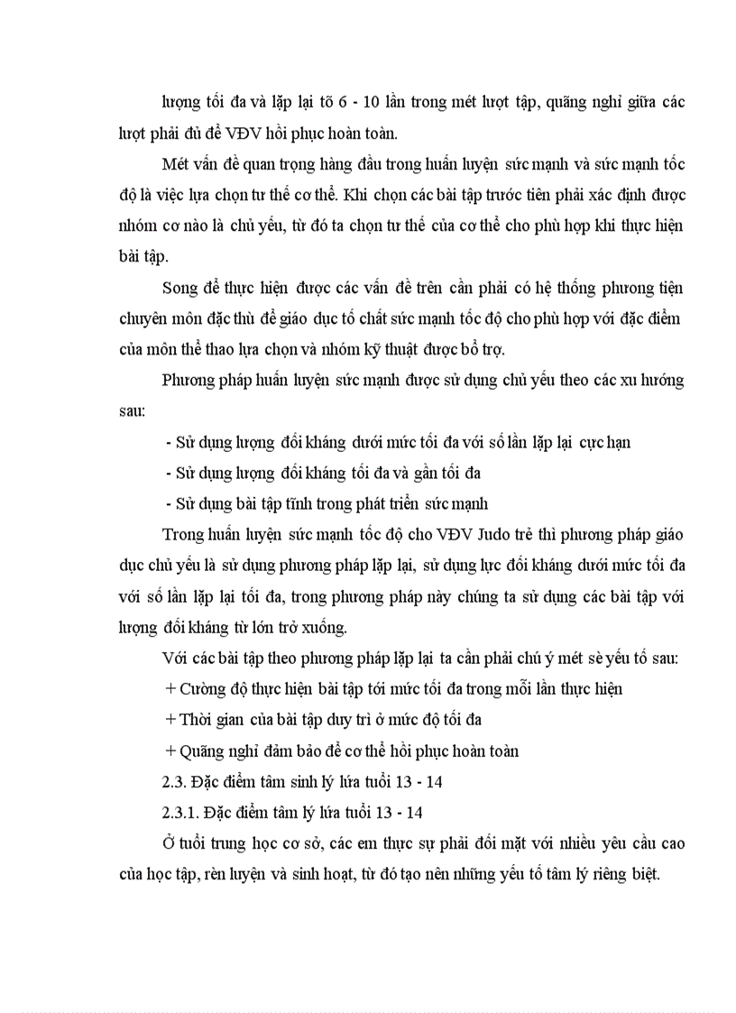 image for page Nghiên cứu lựa chọn một số bài tập phát triển sức mạnh tốc độ chi trên cho nam vận động viên Judo lứa tuổi 13 14 trường Thể thao thiếu niên 10 10 Ba Đình Hà Nội
