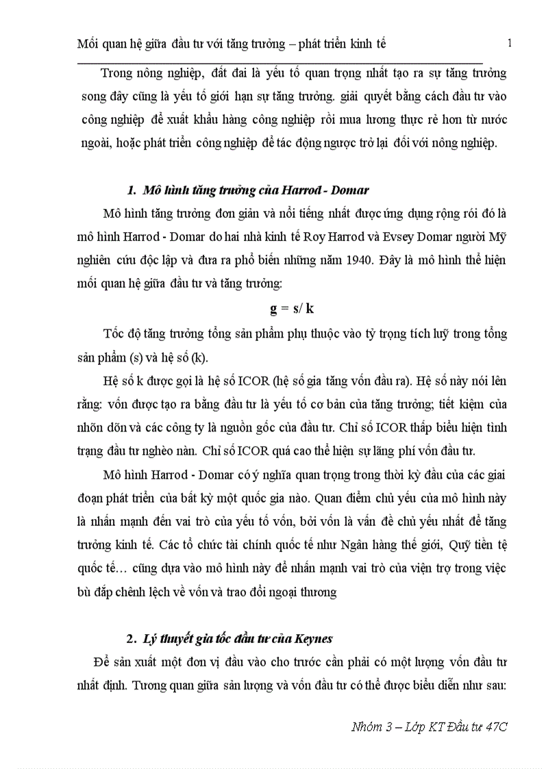 image for page Mối quan hệ tác động qua lại giữa đầu tư và tăng trưởng phát triển kinh tế