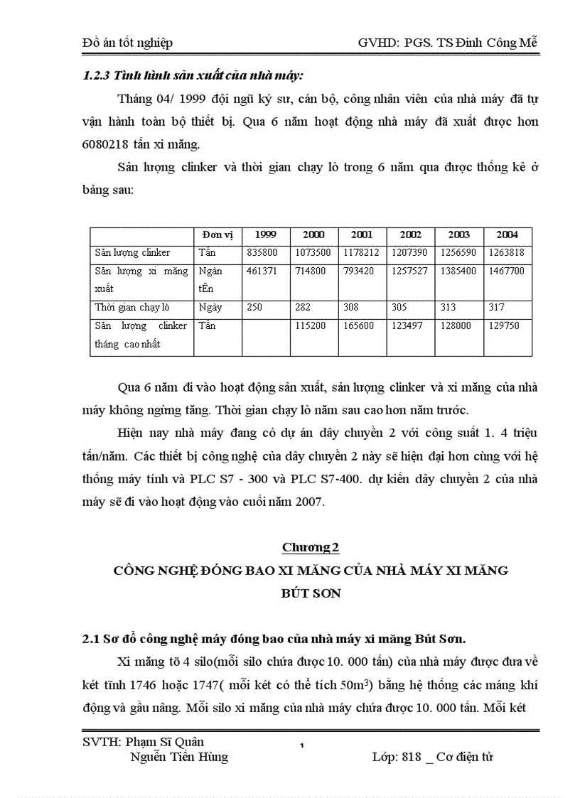 image for page Thiết kế điều khiển tự động dây chuyền đóng bao nhà máy xi măng Bút Sơn 1