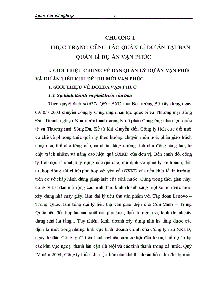image for page Công tác quản lý dự án tại Ban quản lý dự án Vạn Phúc thực trạng và giải pháp