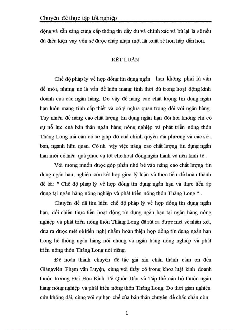 image for page Chế độ pháp lý về hợp đồng tín dụng ngắn hạn và thực tiễn áp dụng tại ngân hàng nông nghiệp và phát triển nông thôn Thăng Long