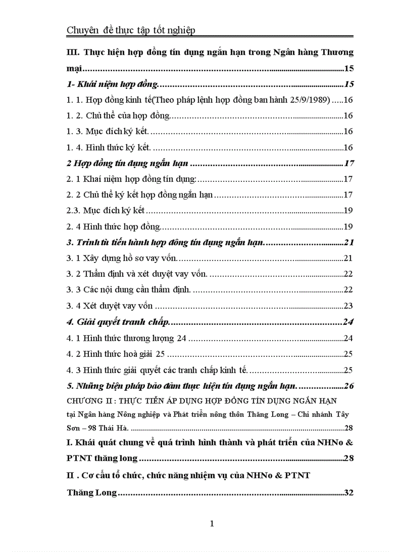 image for page Chế độ pháp lý về hợp đồng tín dụng ngắn hạn và thực tiễn áp dụng tại ngân hàng nông nghiệp và phát triển nông thôn Thăng Long