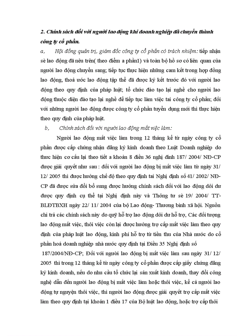image for page Những vấn đề pháp lý về chính sách đối với người lao động trong quá trình cổ phần hoá Công ty Vật tư Thuỷ sản Hạ Long