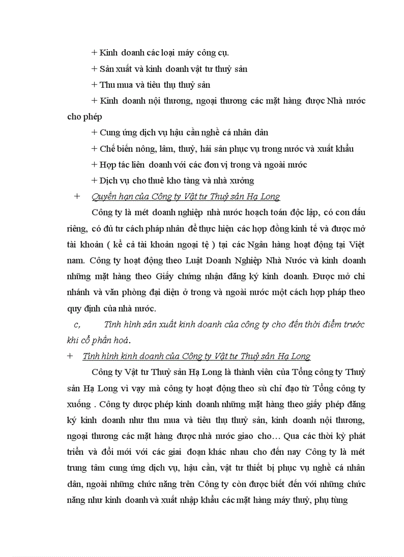 image for page Những vấn đề pháp lý về chính sách đối với người lao động trong quá trình cổ phần hoá Công ty Vật tư Thuỷ sản Hạ Long