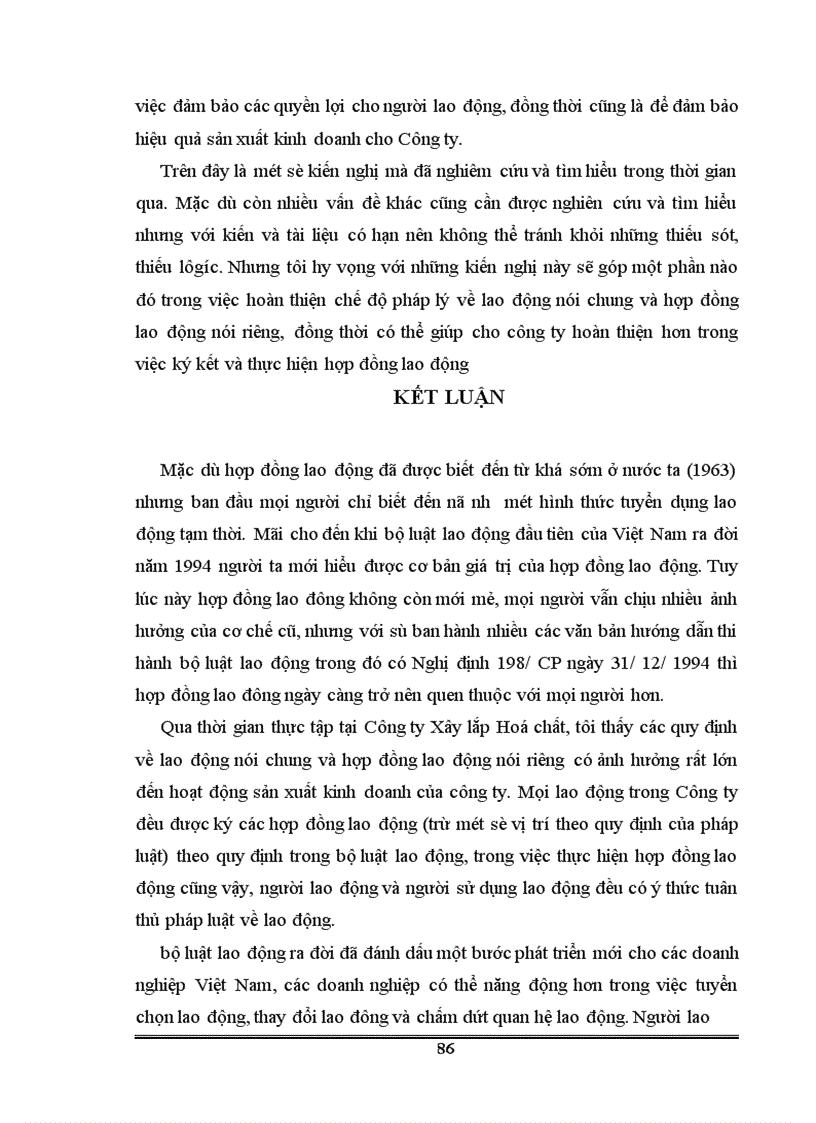 image for page Chế độ pháp lý về hợp đồng lao động và thực tiễn áp dụng tại Công ty