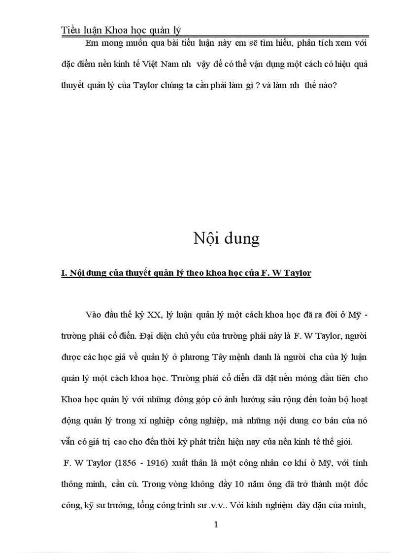 image for page Những yếu tố tích cực và hạn chế của thuyết quản lý Taylor và sự vận dụng vào điều kiện Việt Nam