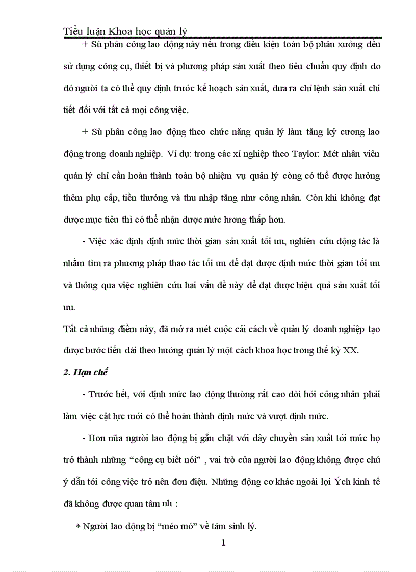 image for page Những yếu tố tích cực và hạn chế của thuyết quản lý Taylor và sự vận dụng vào điều kiện Việt Nam