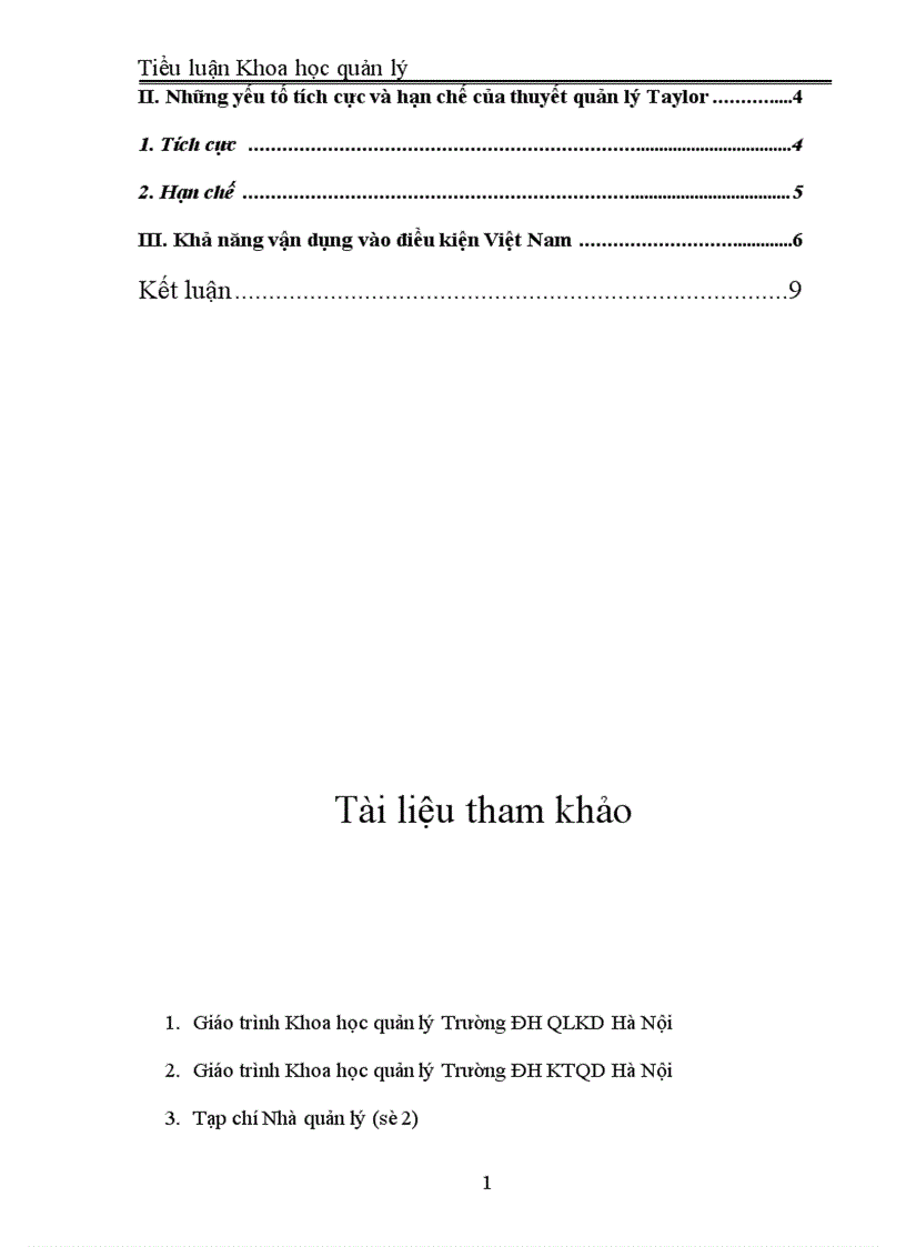 image for page Những yếu tố tích cực và hạn chế của thuyết quản lý Taylor và sự vận dụng vào điều kiện Việt Nam