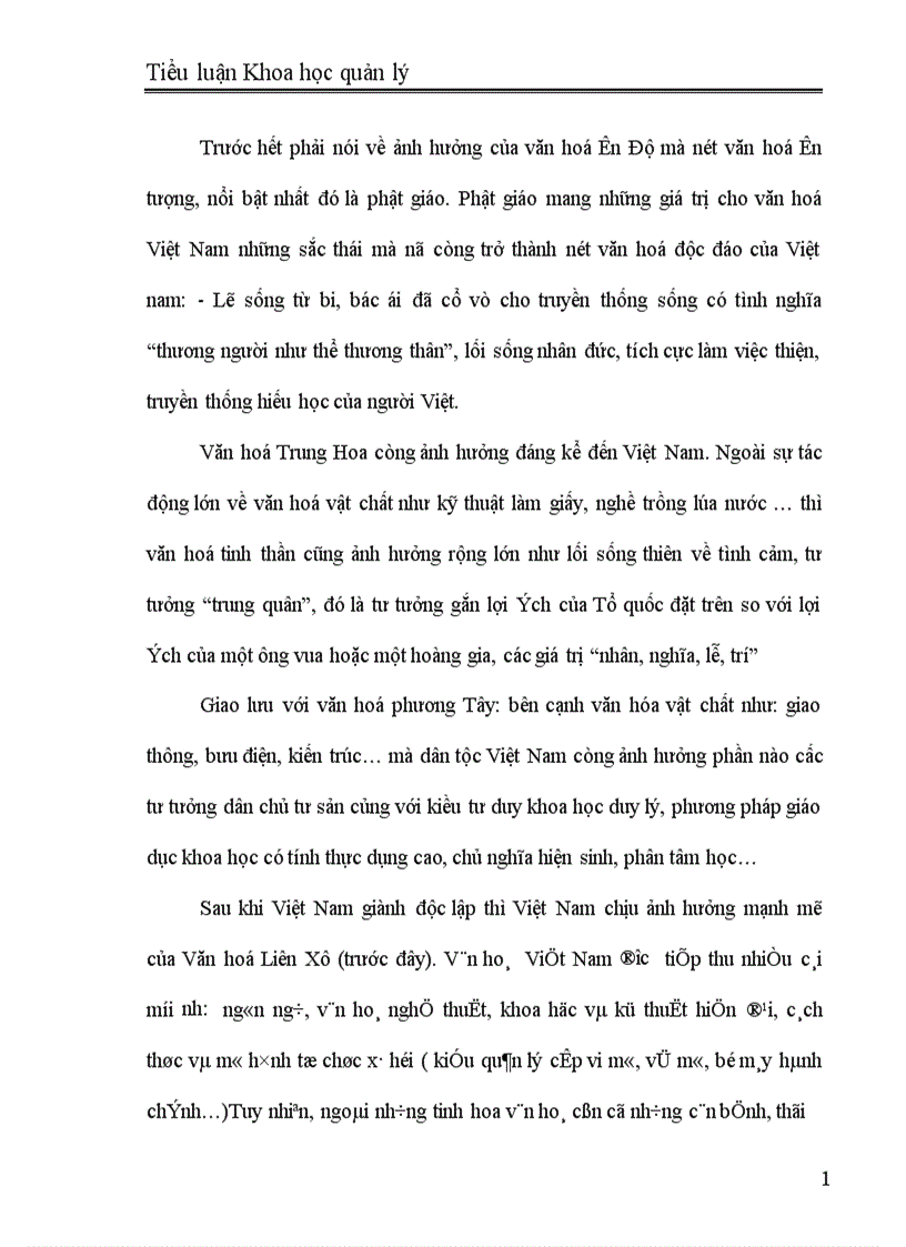 image for page Sự ảnh hưởng của nền văn hoá chung của một dân tộc đến quản lý doanh nghiệp có liên hệ thực tiễn ở Việt Nam