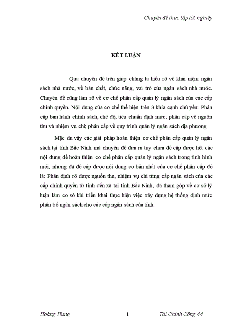 image for page Hoàn thiện phân cấp quản lý ngân sách nhà nước tại tỉnh Bắc Ninh 1