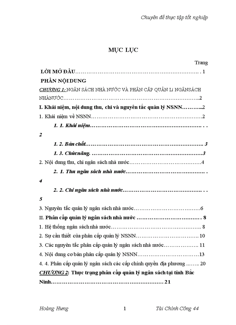 image for page Hoàn thiện phân cấp quản lý ngân sách nhà nước tại tỉnh Bắc Ninh 1