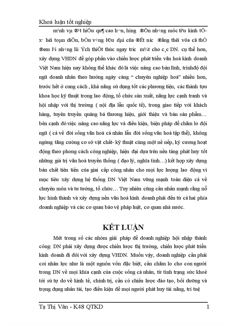 image for page Thực trạng và giải pháp về xây dựng và phát huy yếu tố văn hoá trong các Doanh nghiệp ở Việt Nam thời hội nhập