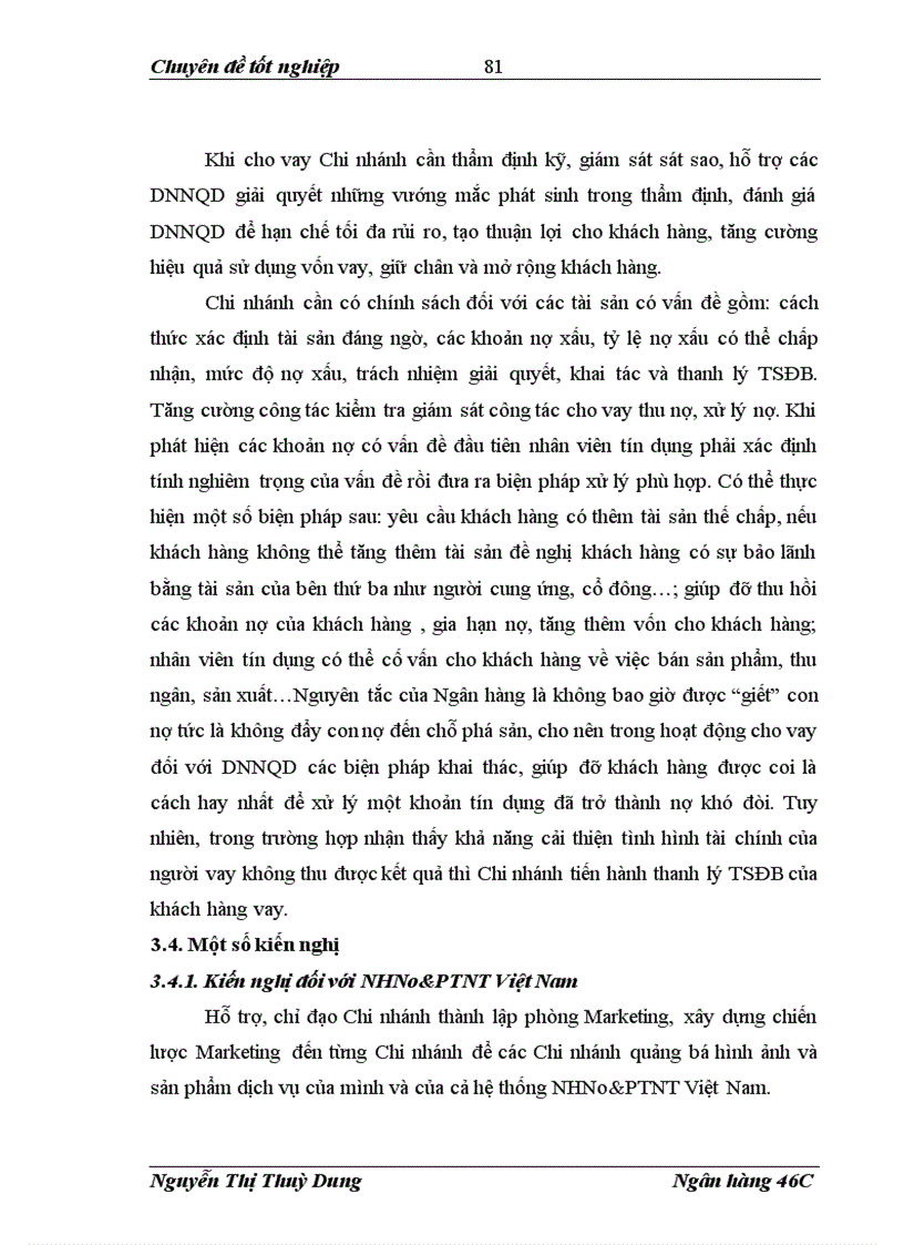 image for page Mở rộng cho vay DNNQD tại NHNo PTNT Chi nhánh Đông Hà Nội