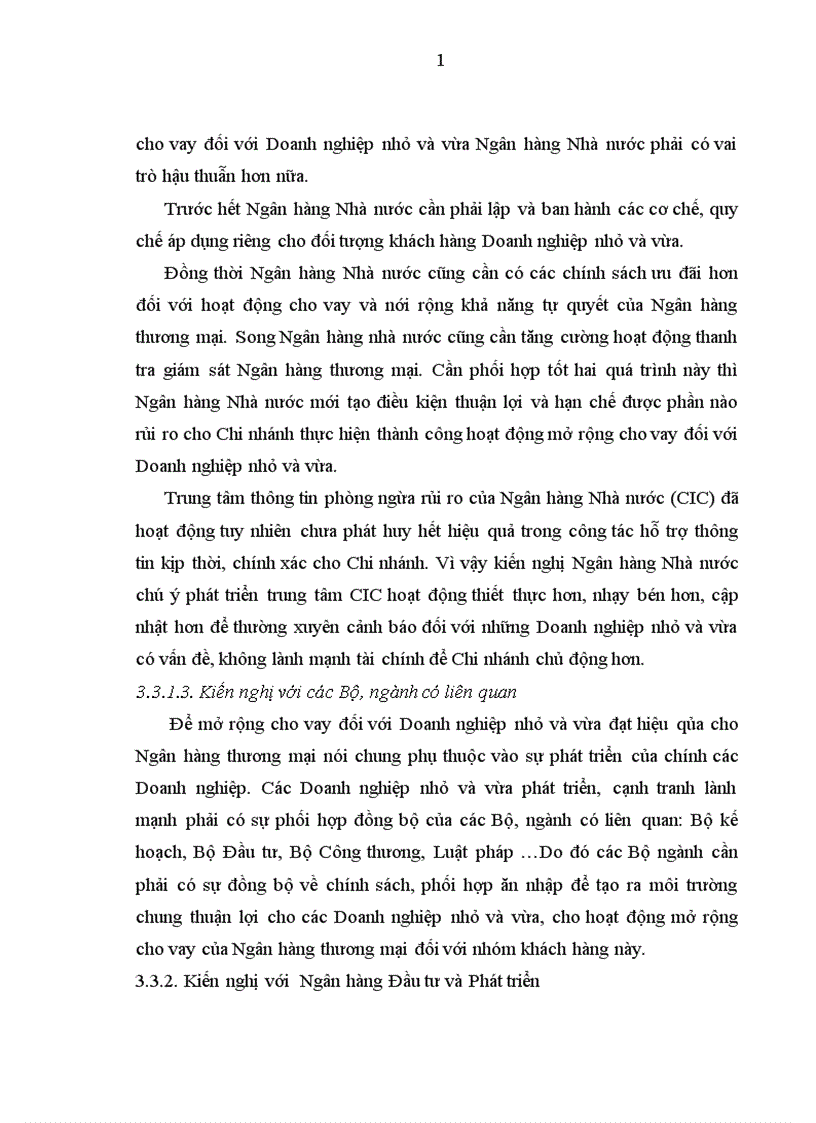 image for page Giải pháp mở rộng cho vay đối với Doanh nghiệp nhỏ và vừa tại Ngân hàng Đầu tư và Phát triển Chi nhánh Nam Hà Nội