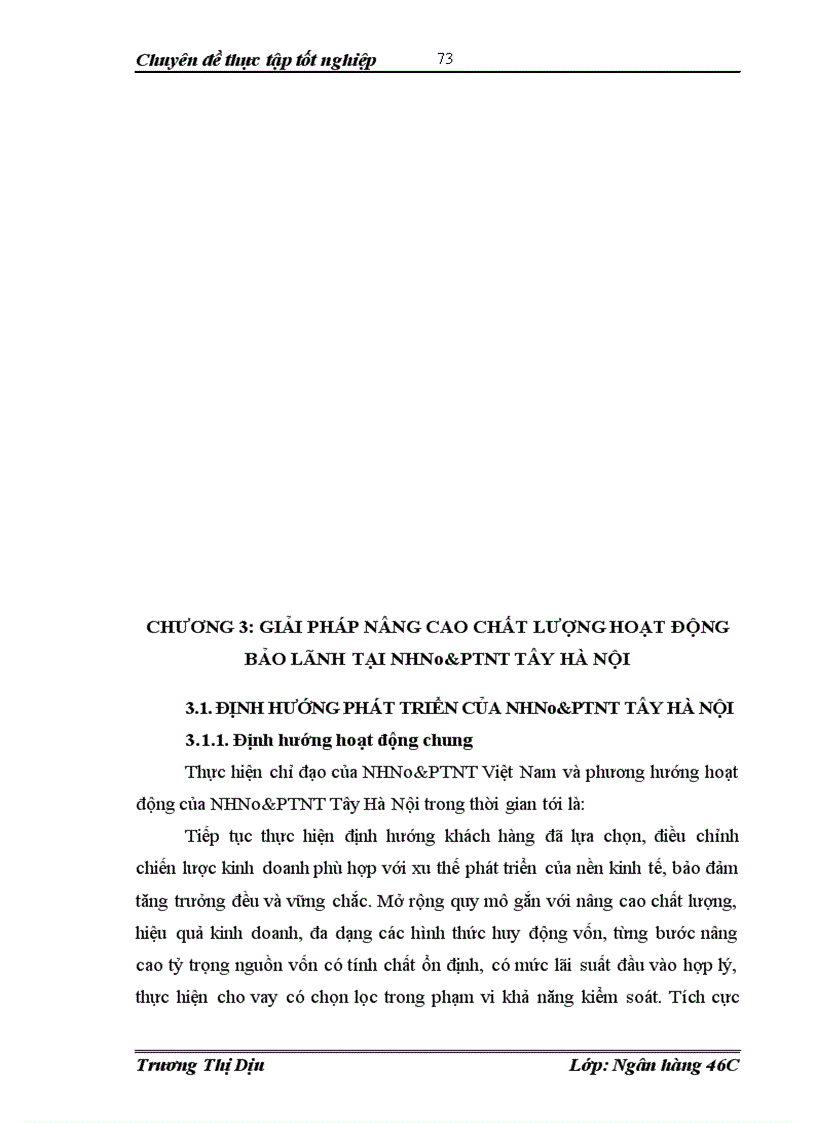image for page Nâng cao chất lượng hoạt động bảo lãnh tại NHNo PTNT Tây Hà Nội