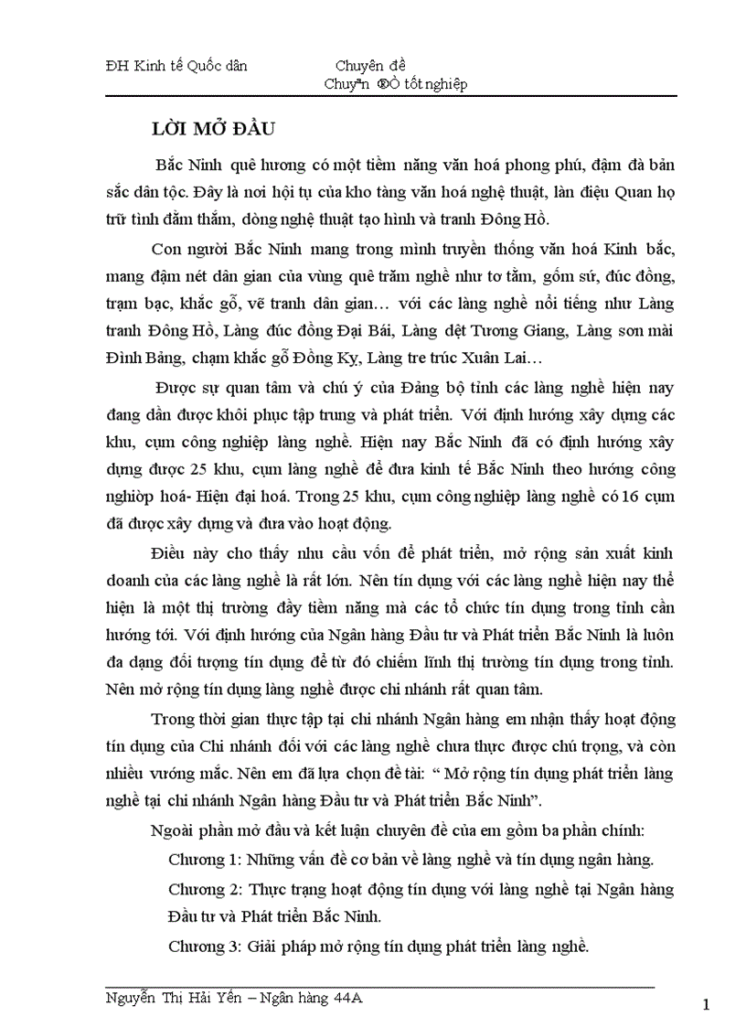 image for page Mở rộng tín dụng phát triển làng nghề tại chi nhánh Ngân hàng Đầu tư và Phát triển Bắc Ninh