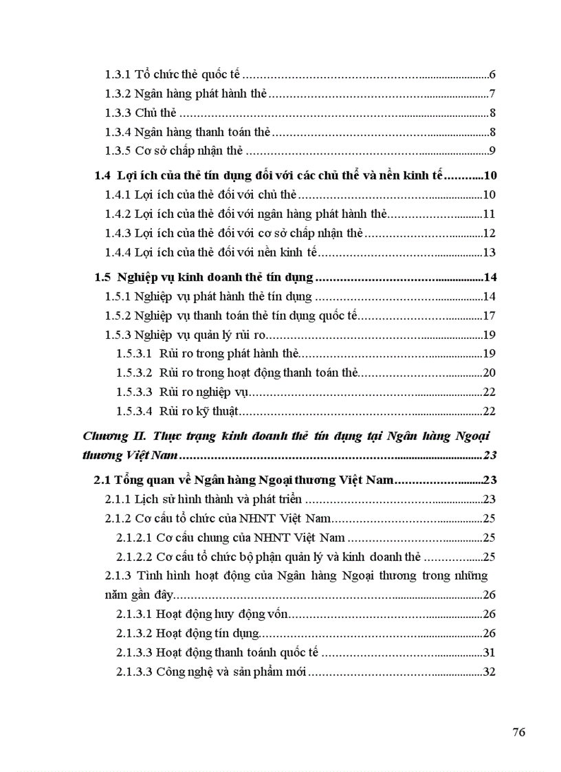 image for page Một số giải pháp phát triển hoạt động kinh doanh thẻ tín dụng của Ngân hàng Ngoại thương Việt Nam 1