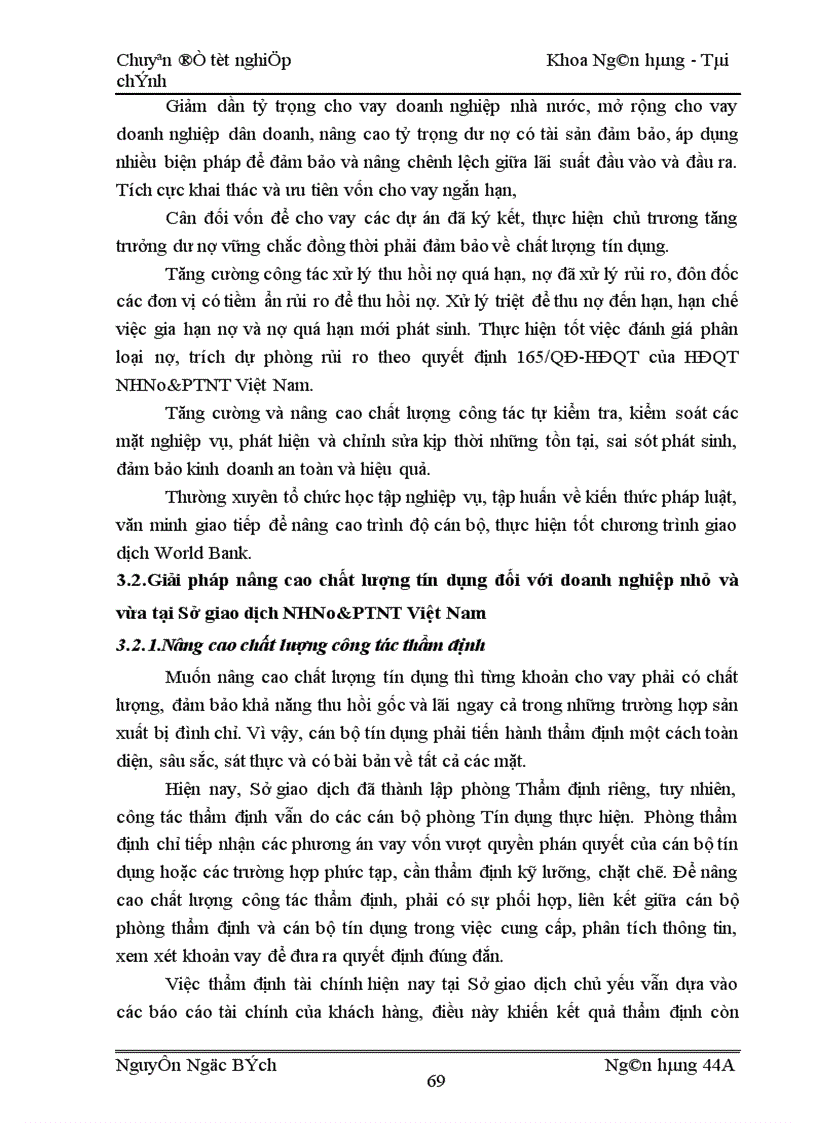 image for page Giải pháp nâng cao chất lượng tín dụng đối với doanh nghiệp nhỏ và vừa tại Sở giao dịch Ngân hàng Nông nghiệp và phát triển nông thôn Việt Nam 1
