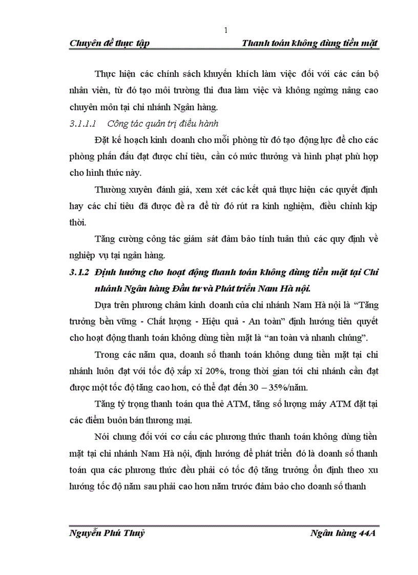 image for page Giải pháp tăng cường hoạt động thanh toán không dùng tiền mặt tại Chi nhánh Ngân hàng Đầu tư và Phát triển Nam Hà nội 1