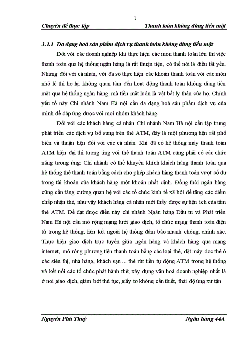 image for page Giải pháp tăng cường hoạt động thanh toán không dùng tiền mặt tại Chi nhánh Ngân hàng Đầu tư và Phát triển Nam Hà nội 1
