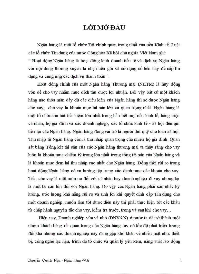 image for page Nâng cao chất lượng Tín Dụng đối với Doanh nghiệp vừa và nhỏ tại Chi nhánh Ngân hàng Ngoại thương Hà Nội 1