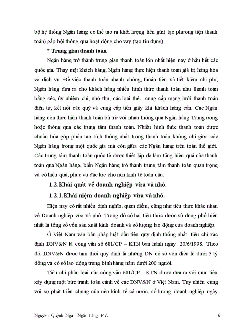 image for page Nâng cao chất lượng Tín Dụng đối với Doanh nghiệp vừa và nhỏ tại Chi nhánh Ngân hàng Ngoại thương Hà Nội 1