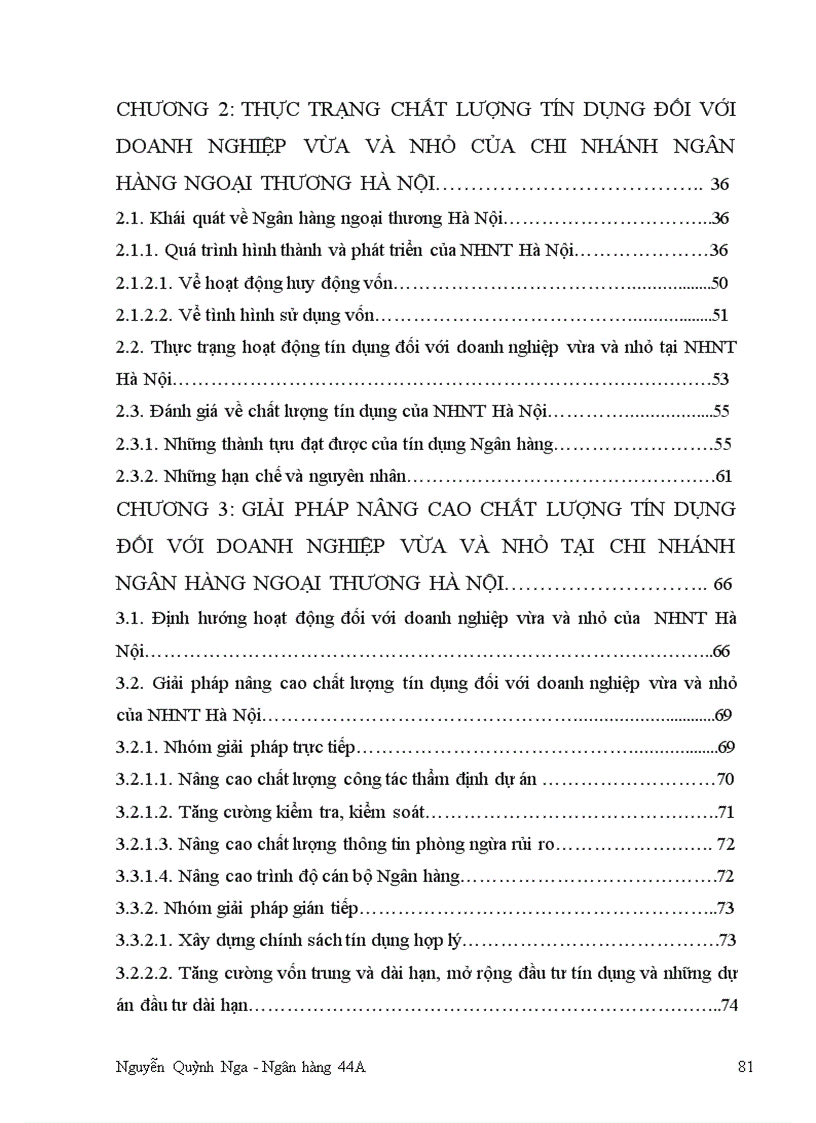 image for page Nâng cao chất lượng Tín Dụng đối với Doanh nghiệp vừa và nhỏ tại Chi nhánh Ngân hàng Ngoại thương Hà Nội 1