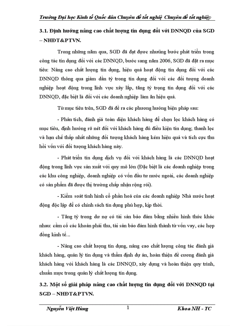 image for page Giải pháp nâng cao chất lượng tín dụng đối với doanh nghiệp ngoài quốc doanh tại Sở giao dịch Ngân hàng Đầu tư và phát triển Việt Nam 1