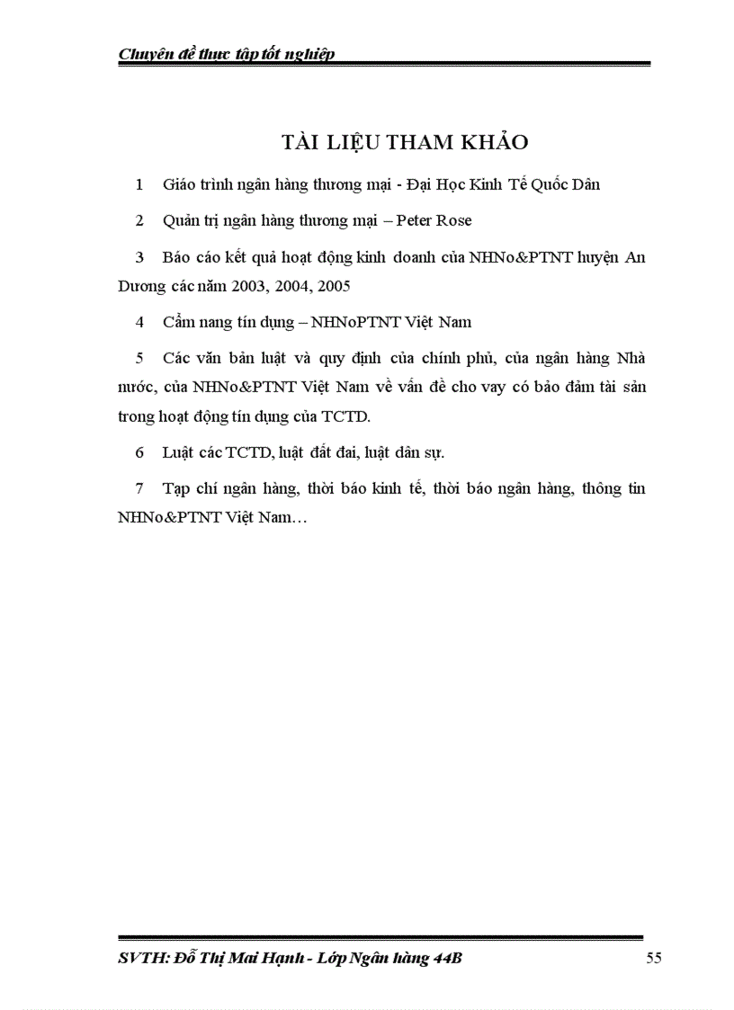 image for page Hoàn thiện bảo đảm tiền vay trong hoạt động tín dụng tại NHNo PTNT huyện An Dương Thành phố Hải Phòng 1