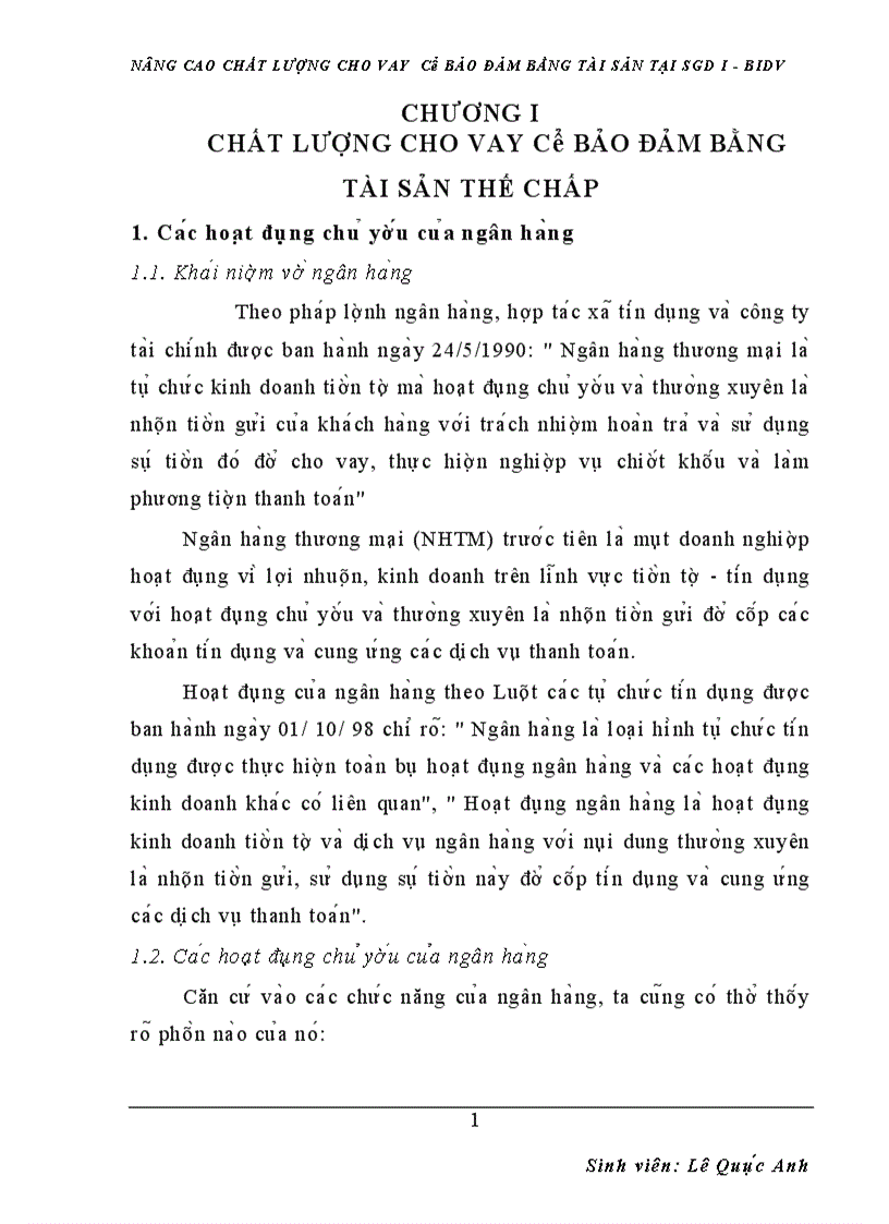 image for page nâng cao chất lượng cho vay có bảo đảm bằng tài sản tại sgd i bidv 1