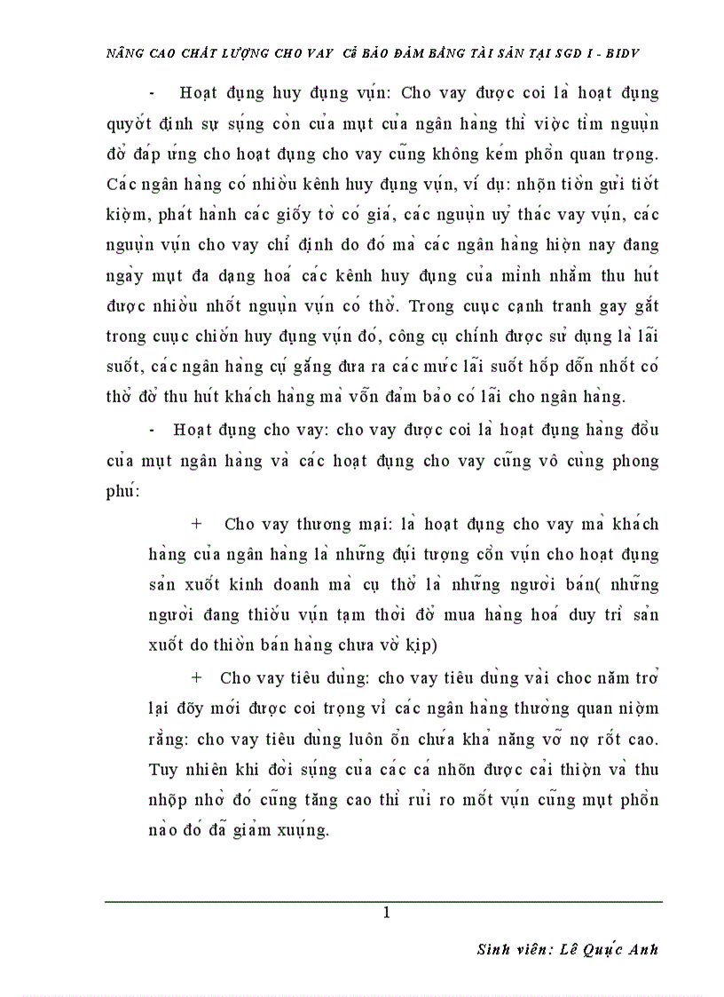 image for page nâng cao chất lượng cho vay có bảo đảm bằng tài sản tại sgd i bidv 1