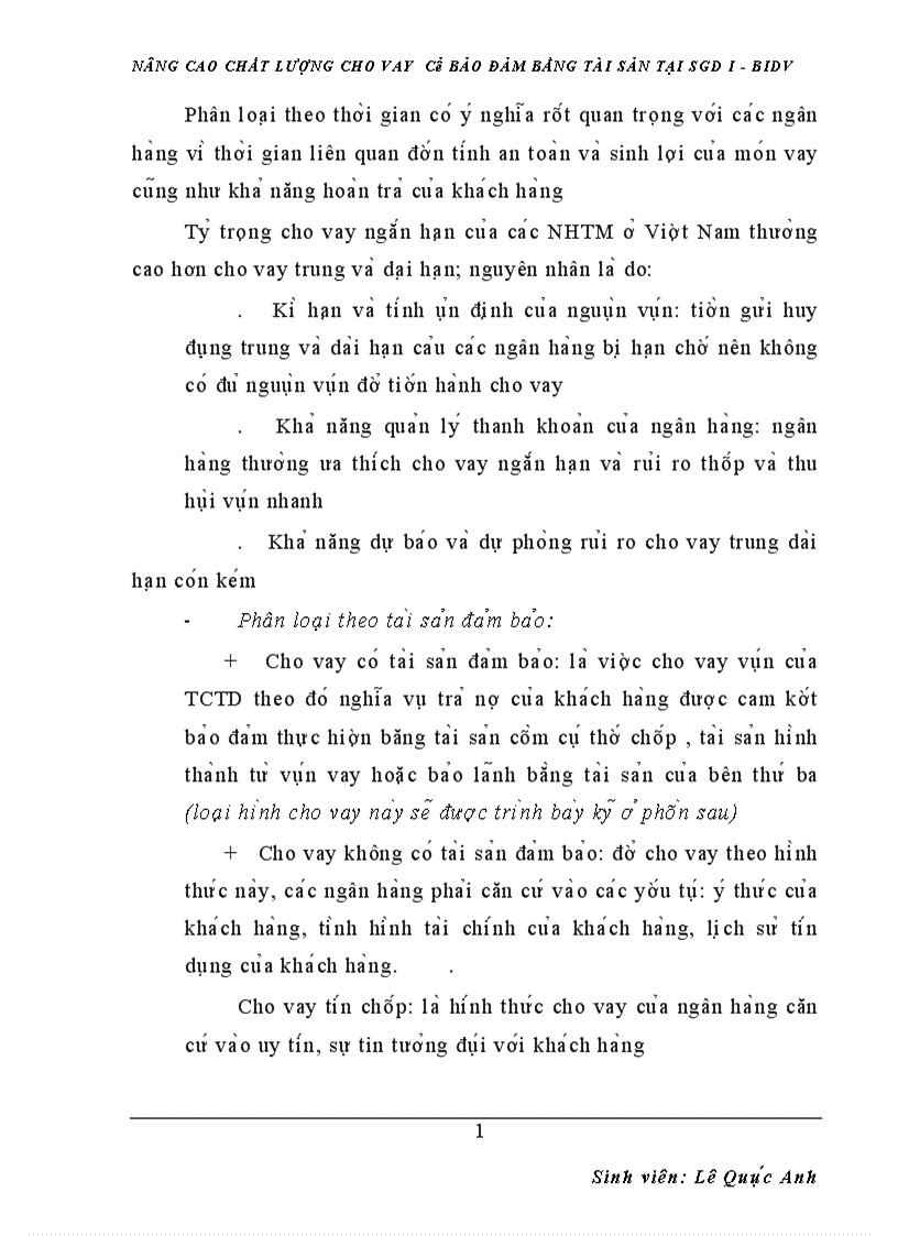 image for page nâng cao chất lượng cho vay có bảo đảm bằng tài sản tại sgd i bidv 1