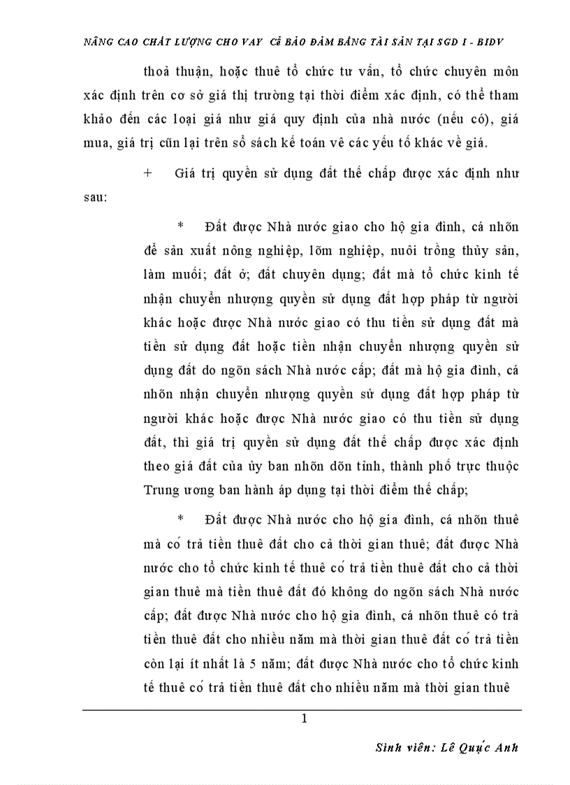image for page nâng cao chất lượng cho vay có bảo đảm bằng tài sản tại sgd i bidv 1