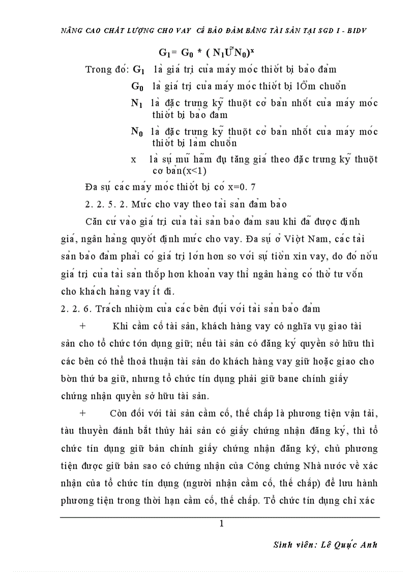 image for page nâng cao chất lượng cho vay có bảo đảm bằng tài sản tại sgd i bidv 1