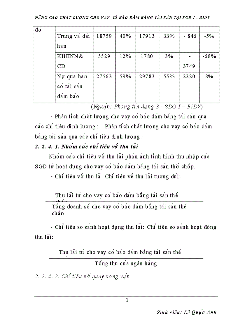 image for page nâng cao chất lượng cho vay có bảo đảm bằng tài sản tại sgd i bidv 1