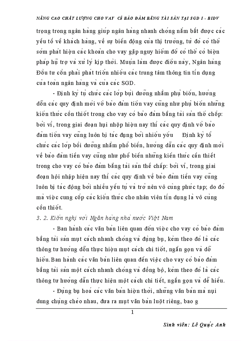 image for page nâng cao chất lượng cho vay có bảo đảm bằng tài sản tại sgd i bidv 1