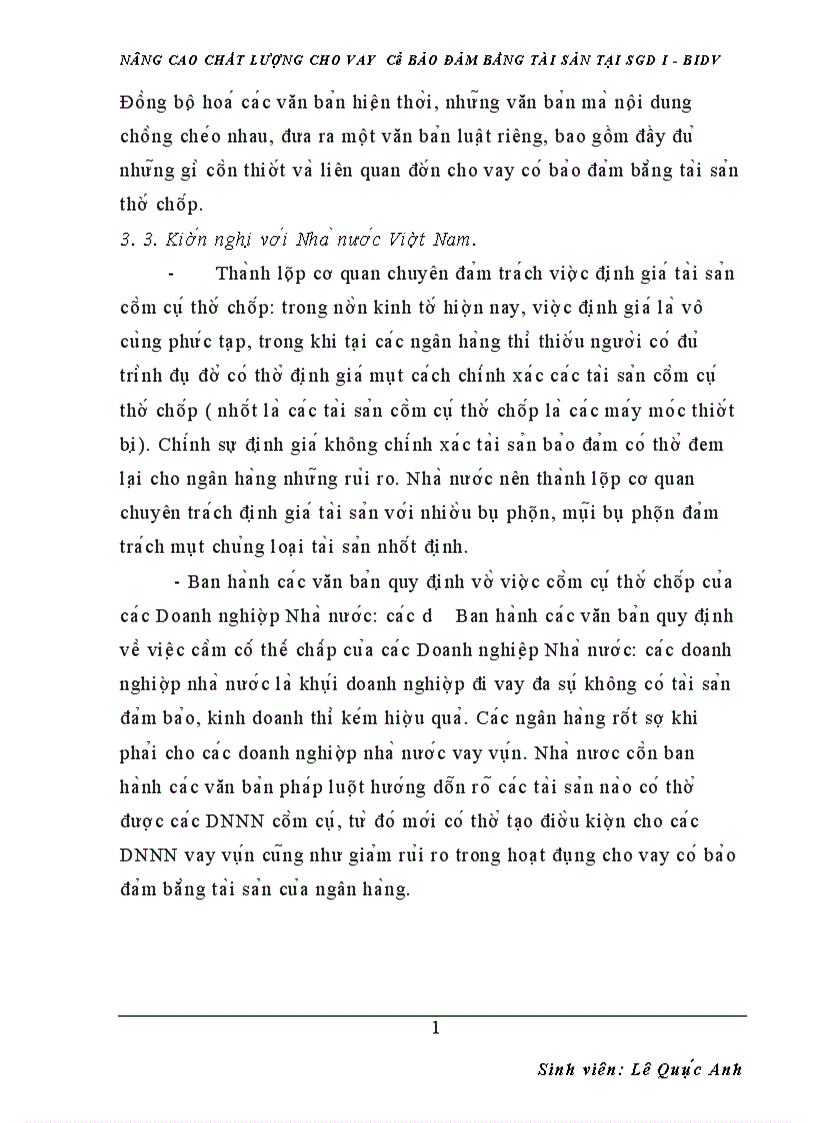 image for page nâng cao chất lượng cho vay có bảo đảm bằng tài sản tại sgd i bidv 1