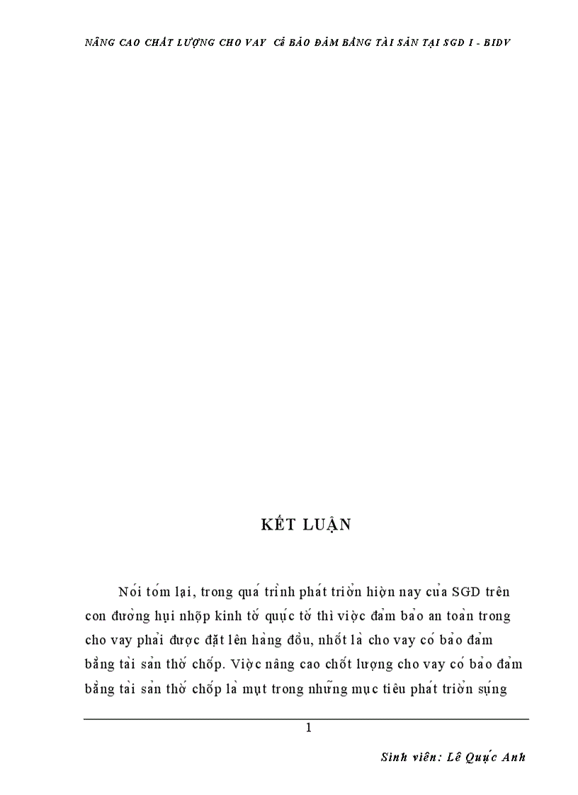 image for page nâng cao chất lượng cho vay có bảo đảm bằng tài sản tại sgd i bidv 1