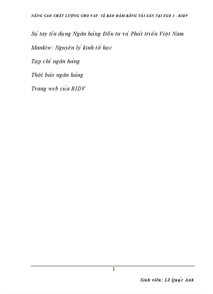 image for page nâng cao chất lượng cho vay có bảo đảm bằng tài sản tại sgd i bidv 1