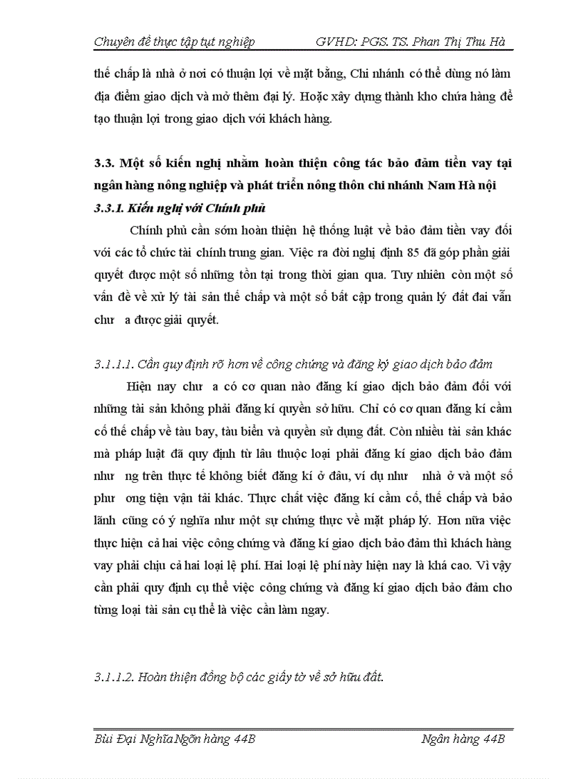 image for page Giải pháp hoàn thiện công tác bảo đảm tiền vay tại ngân hàng Nông nghiệp và phát triển nông thôn Chi nhánh Nam Hà Nội 1