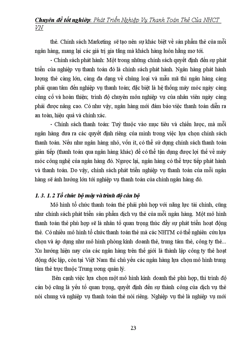 image for page Phát triển nghiệp vụ thanh toán thẻ của NHCT VN 1