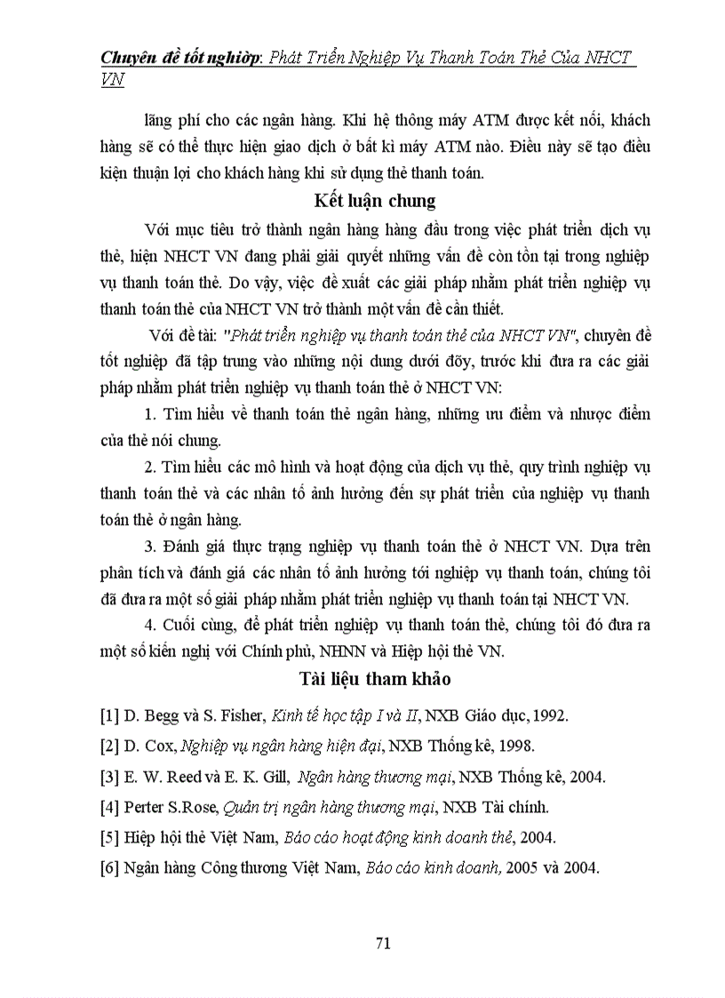 image for page Phát triển nghiệp vụ thanh toán thẻ của NHCT VN 1