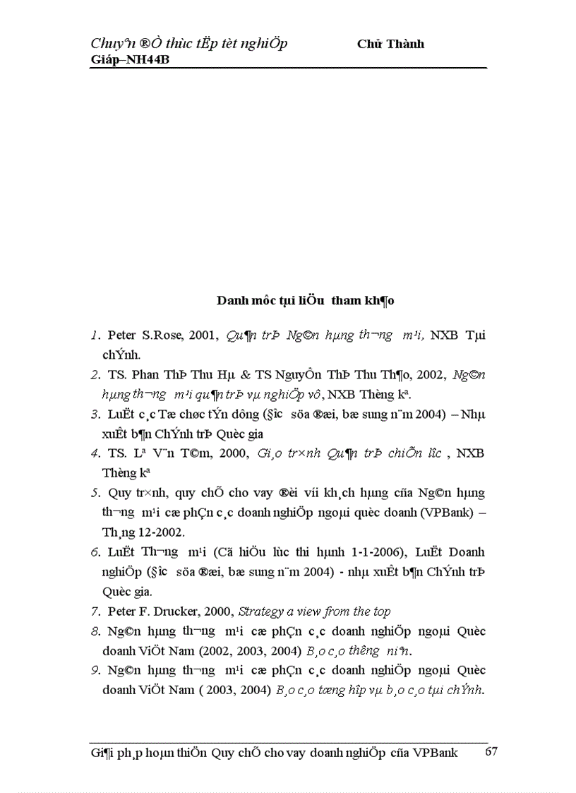 image for page Giải pháp hoàn thiện Quy chế cho vay doanh nghiệp của VPBank chi nhánh Hà Nội 1