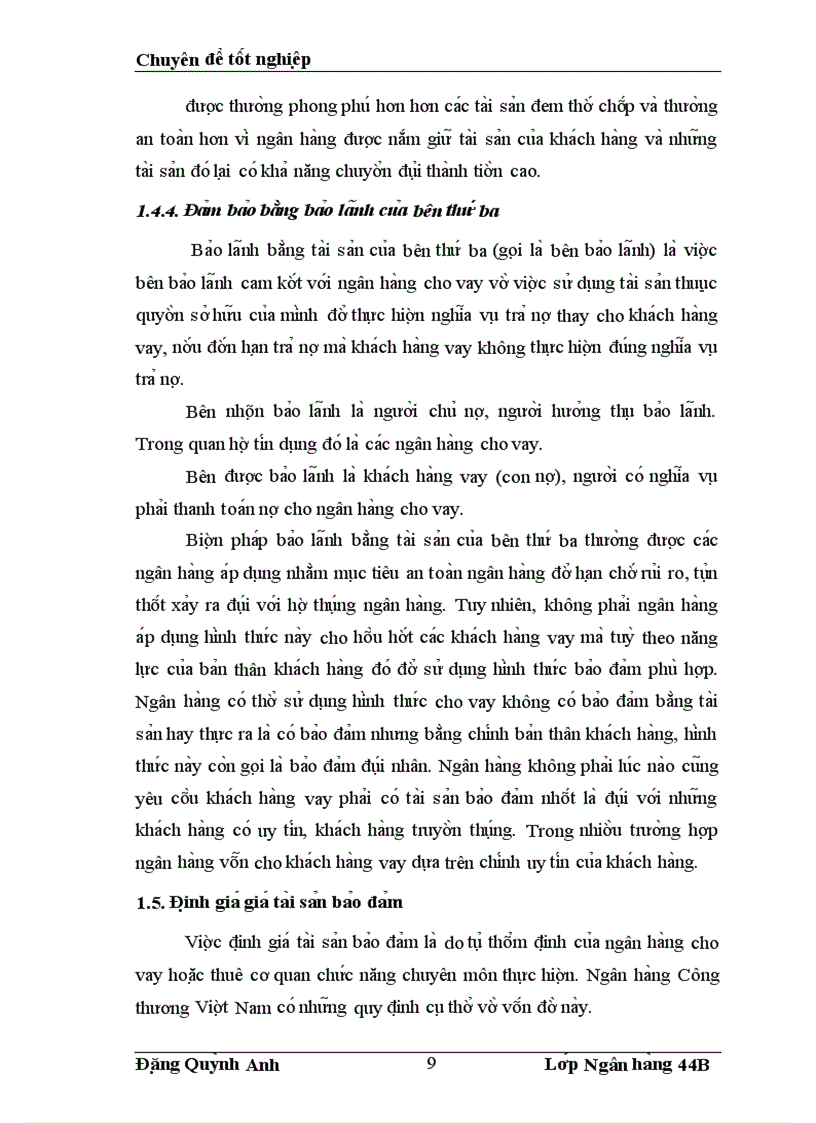 image for page Nâng cao hiê u qua cu a hoa t đô ng ba o đa m tiê n vay ta i Sơ giao di ch I Ngân ha ng Công thương Viê t Nam