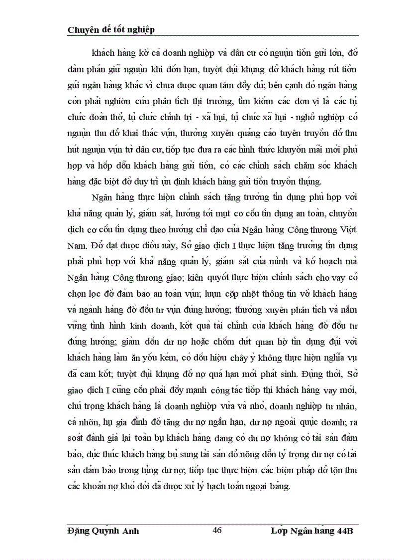 image for page Nâng cao hiê u qua cu a hoa t đô ng ba o đa m tiê n vay ta i Sơ giao di ch I Ngân ha ng Công thương Viê t Nam